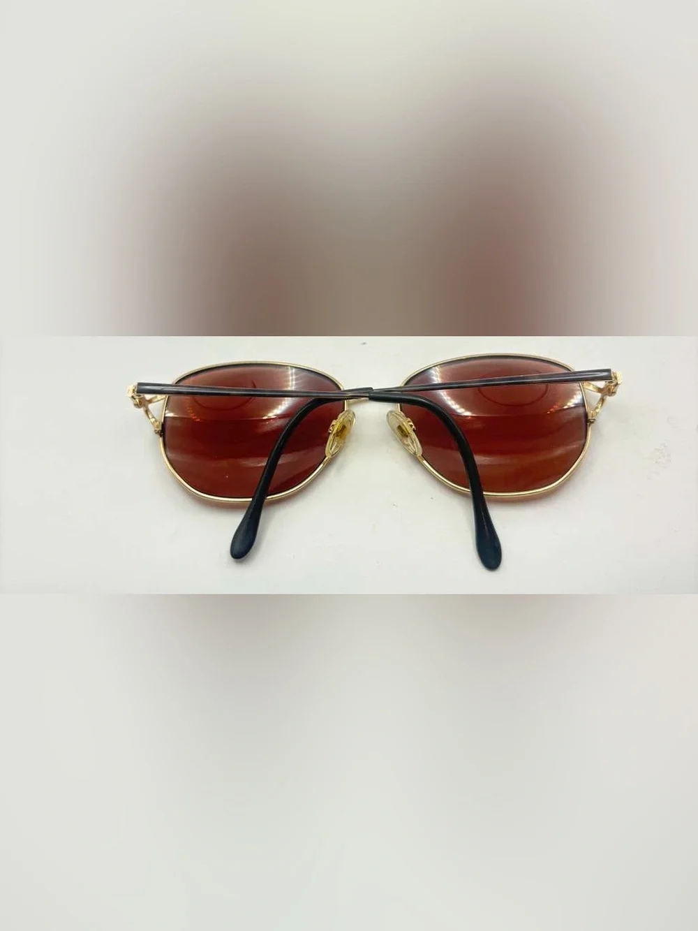 MK Collection Terry Gold Blue Oval Metal Sunglasses Frames Only